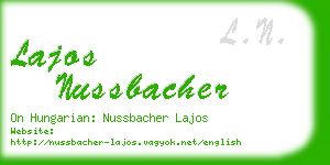 lajos nussbacher business card